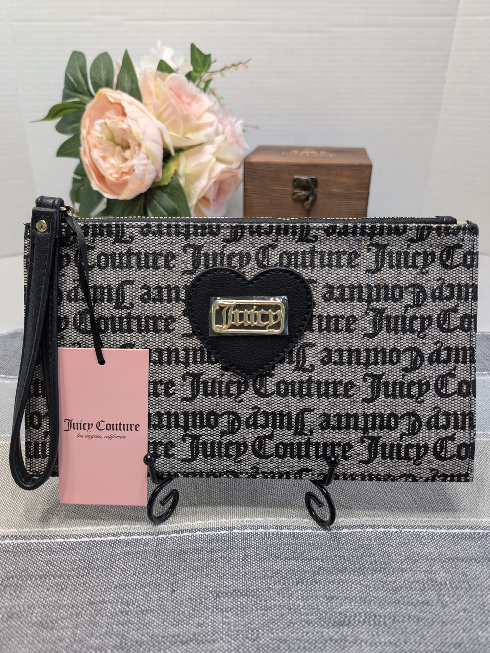 Juicy Couture Los Angeles, Gothic Logo, Free Spirit Wristlet